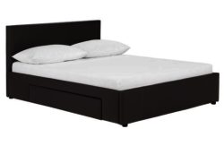 Hygena Paxton Kingsize Bed with Storage - Chocolate